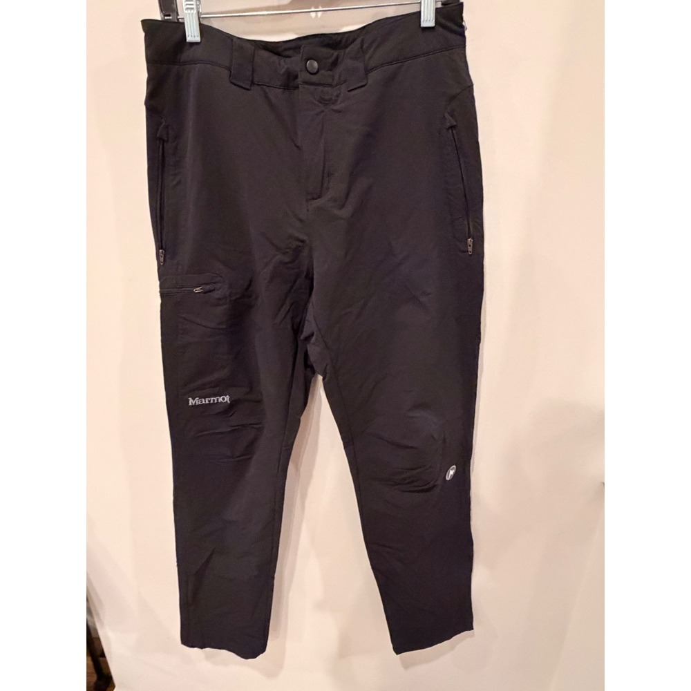 Marmot Softshell Pants Men's 32 Black‎ Hiking Outdoor Stretch Zip Pockets
